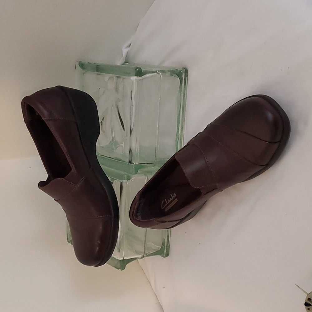EUC Clark's Collection Brown Leather Shoes Narrow Width